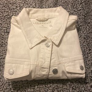 White denim Aéropostale jacket size XL